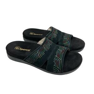 Spenco | NWOT Twilight Ellie Black Rainbow Orthotic Comfort Slide Sandals